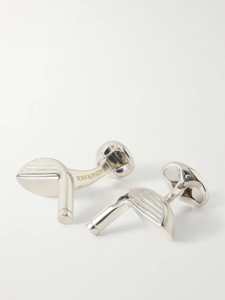 Golf Club Sterling Silver Cufflinks