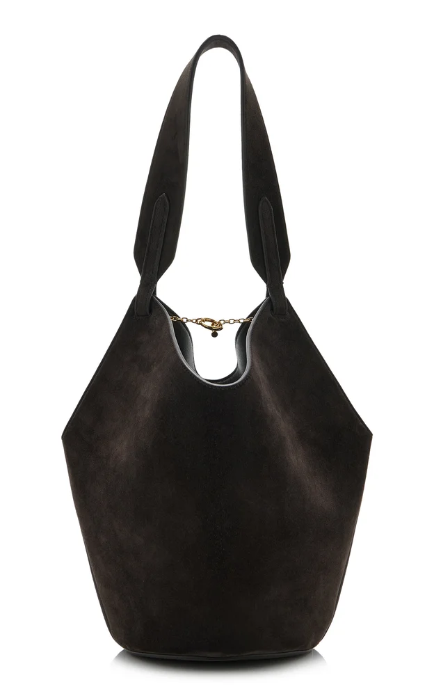 Lotus Mini Suede Tote Bag