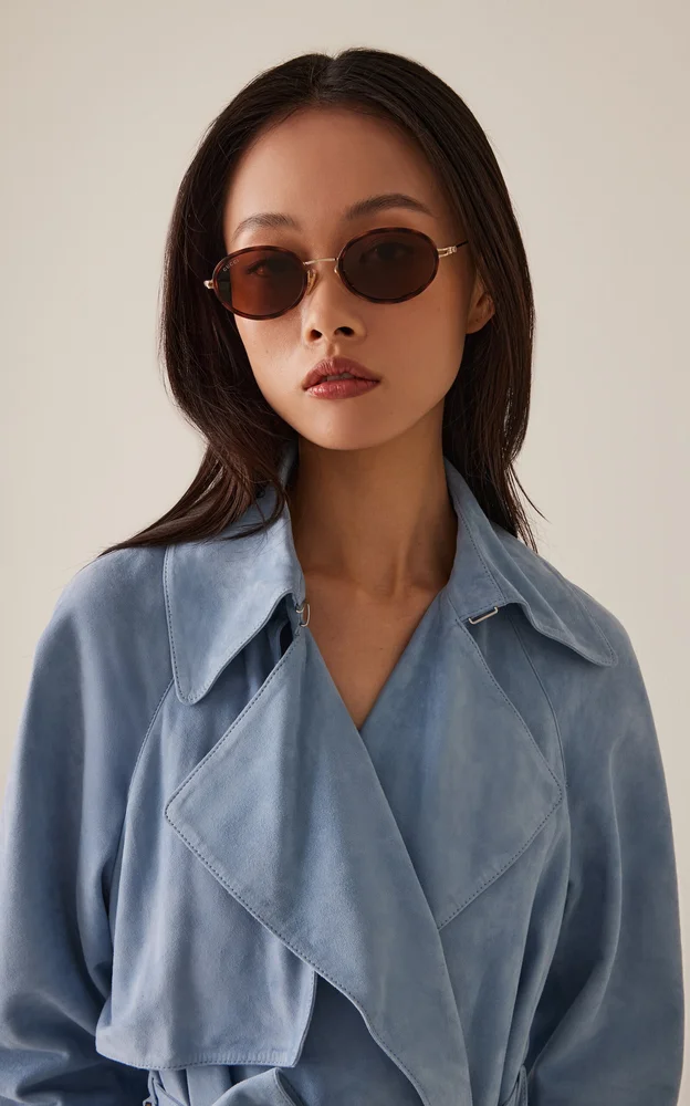 Oval-Frame Sunglasses