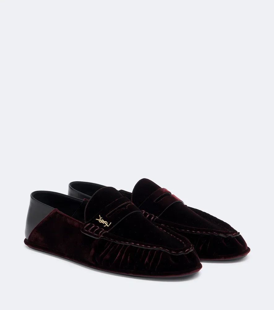 Le Loafer velvet penny loafers