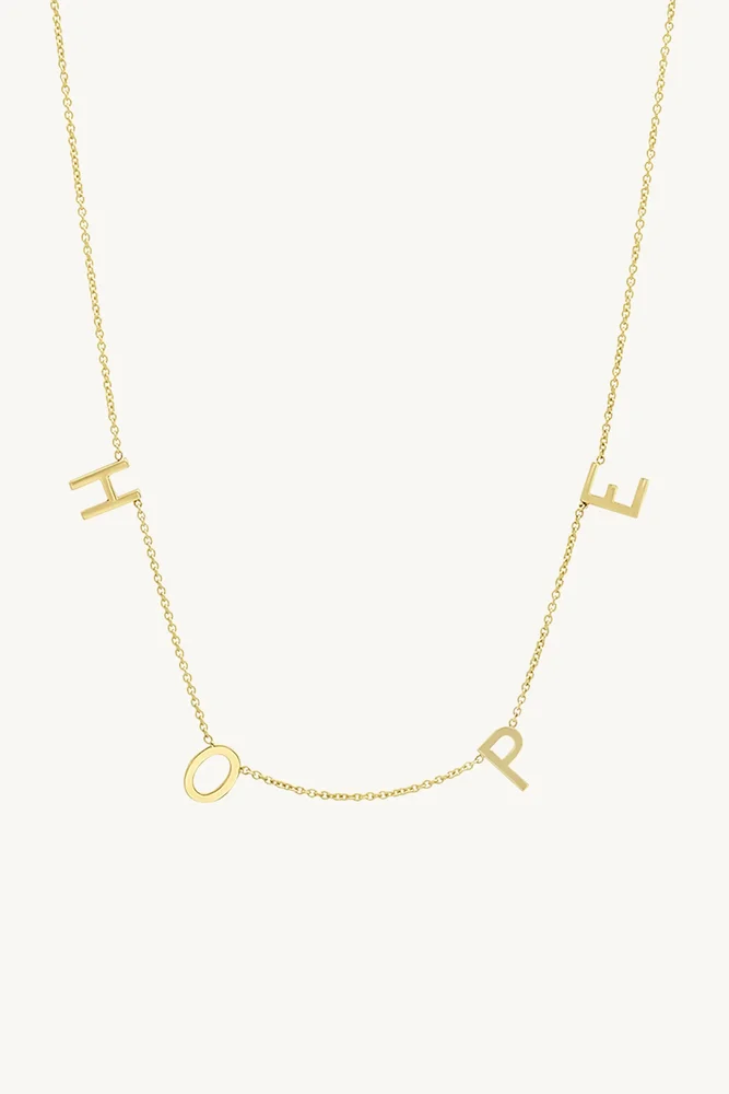 THE LARGE SPACED LETTER NECKLACE