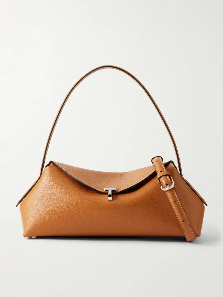 T-Lock full-grain leather shoulder bag