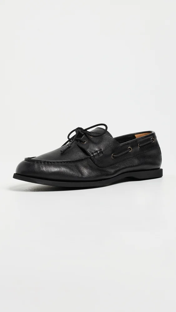 Marina Pebbled Leather Deck Loafers