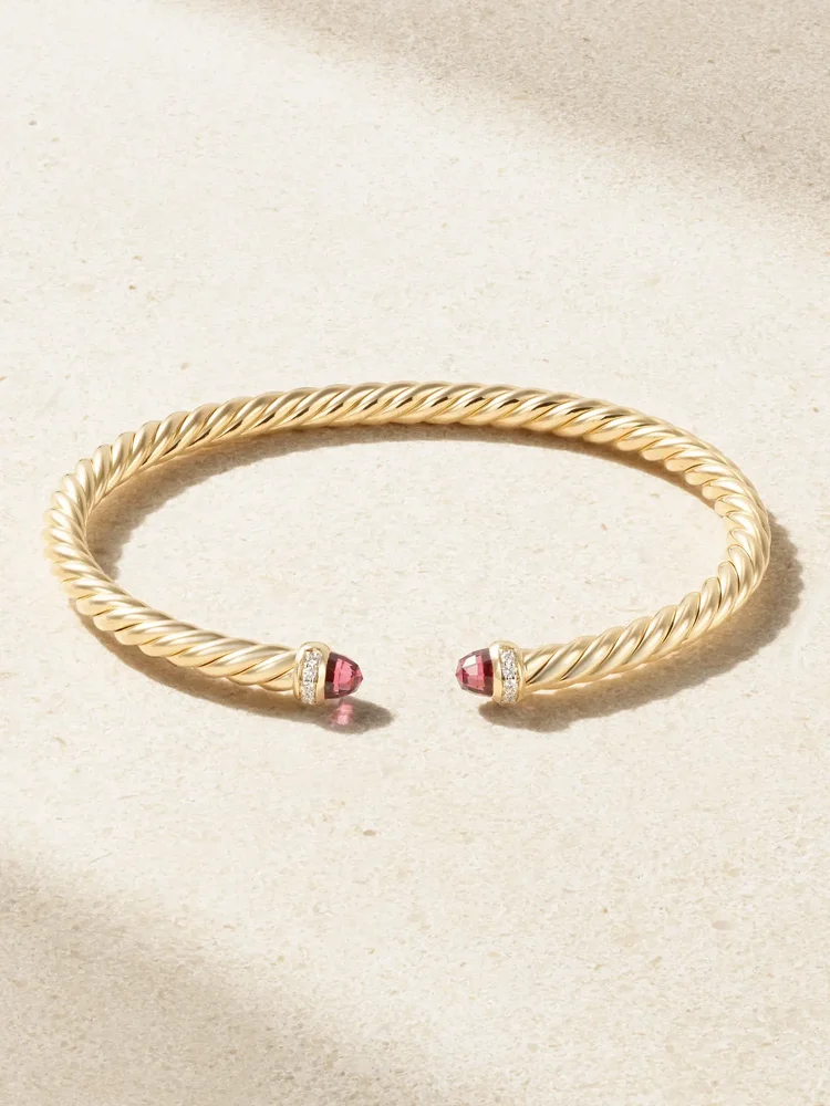 14K Yellow Gold 1.00 Cttw Baguette Diamond Channel Link Bracelet