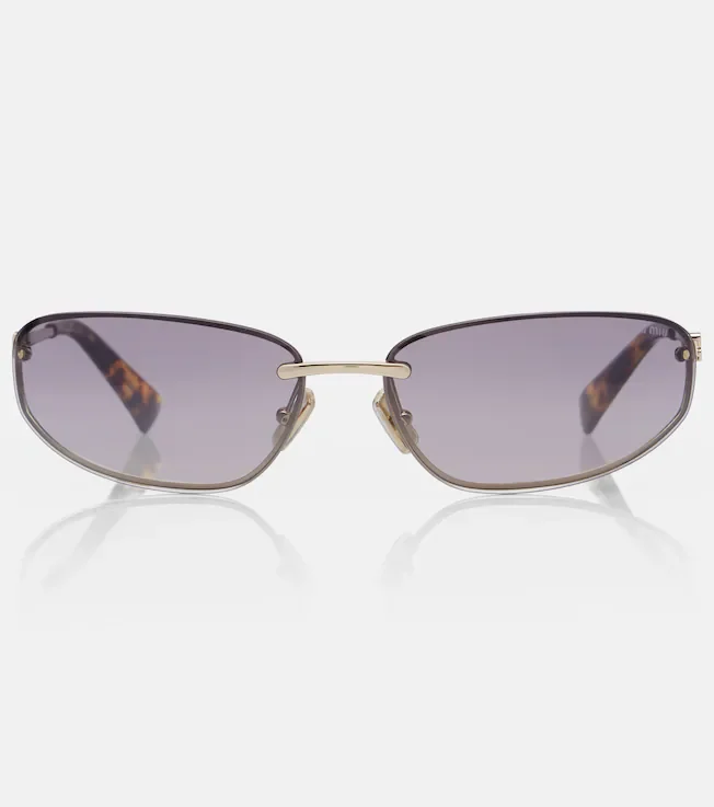 Miu Nocturne oval sunglasses