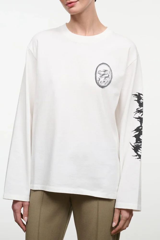 Slate Long Sleeve Tee | White