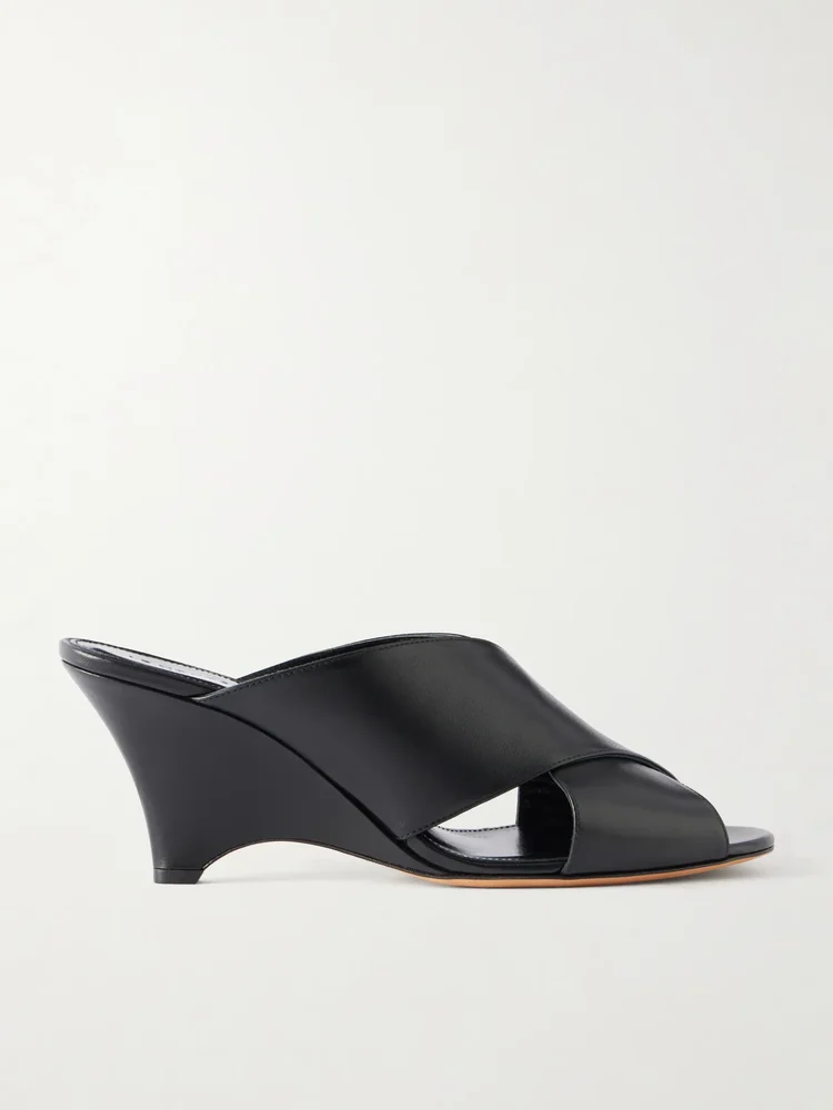 Luca 70 leather wedge sandals