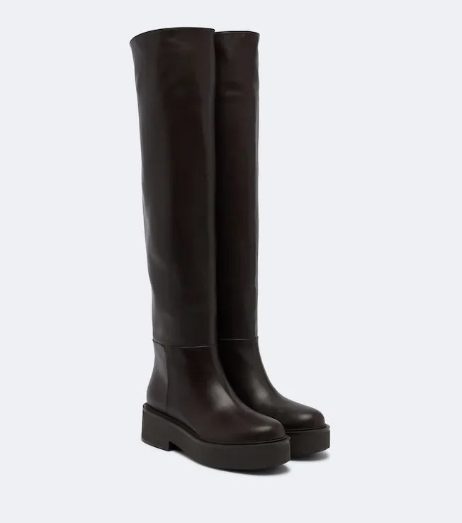 Hiro leather over-the-knee boots