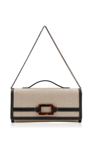 Belle Vivier Canvas Clutch