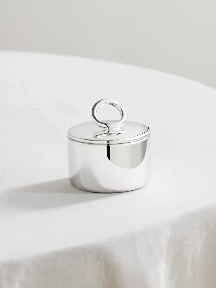 Vertigo silver-plated sugar bowl
