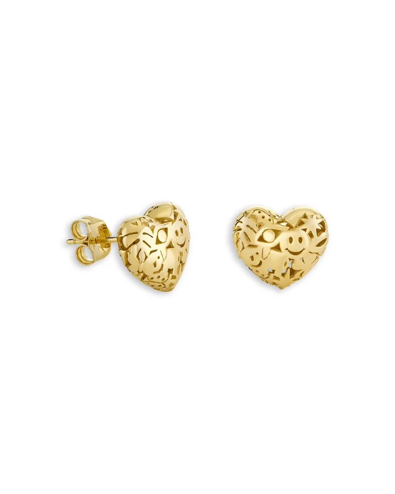 Puffy Enamel Marquis Eye Huggie Hoop Earrings