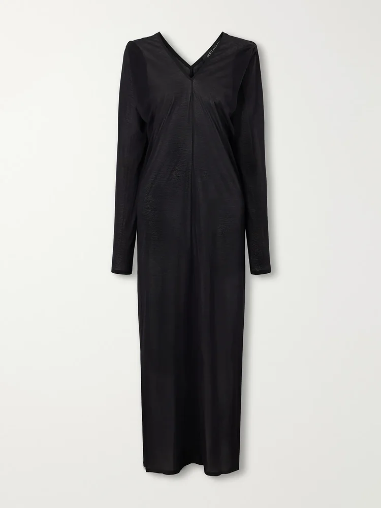 Cotton-blend maxi dress
