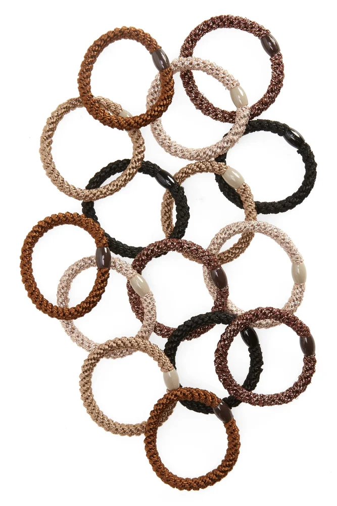 Grab & Go 15-Pack Braided Ponytail Holders