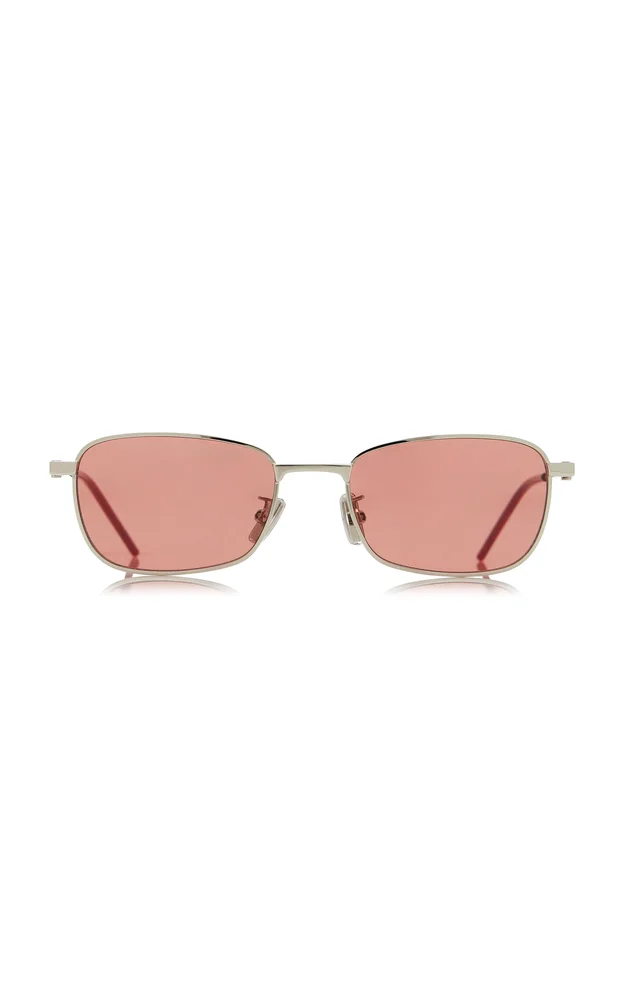 Speed Square-Frame Metal Sunglasses