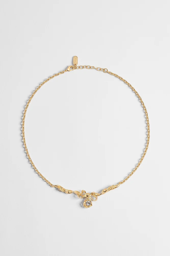 Dior Twisted Bow Necklace