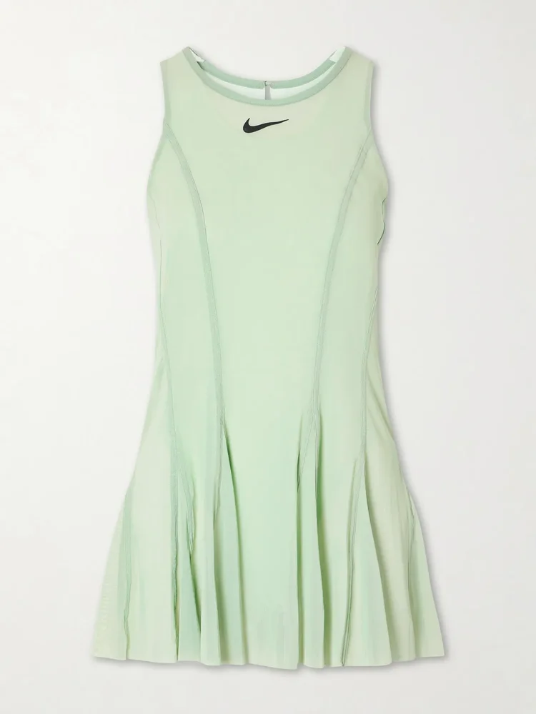 Logo-print stretch-jersey tennis dress