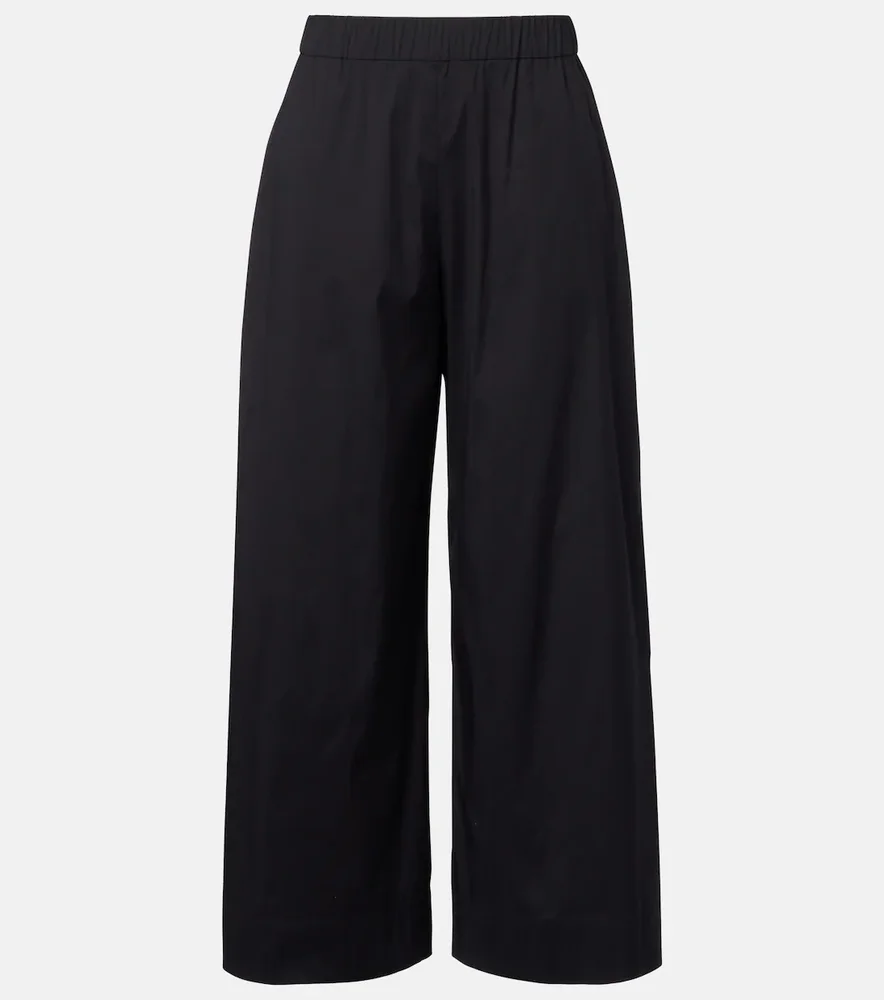 Pece cropped cotton-blend wide-leg pants