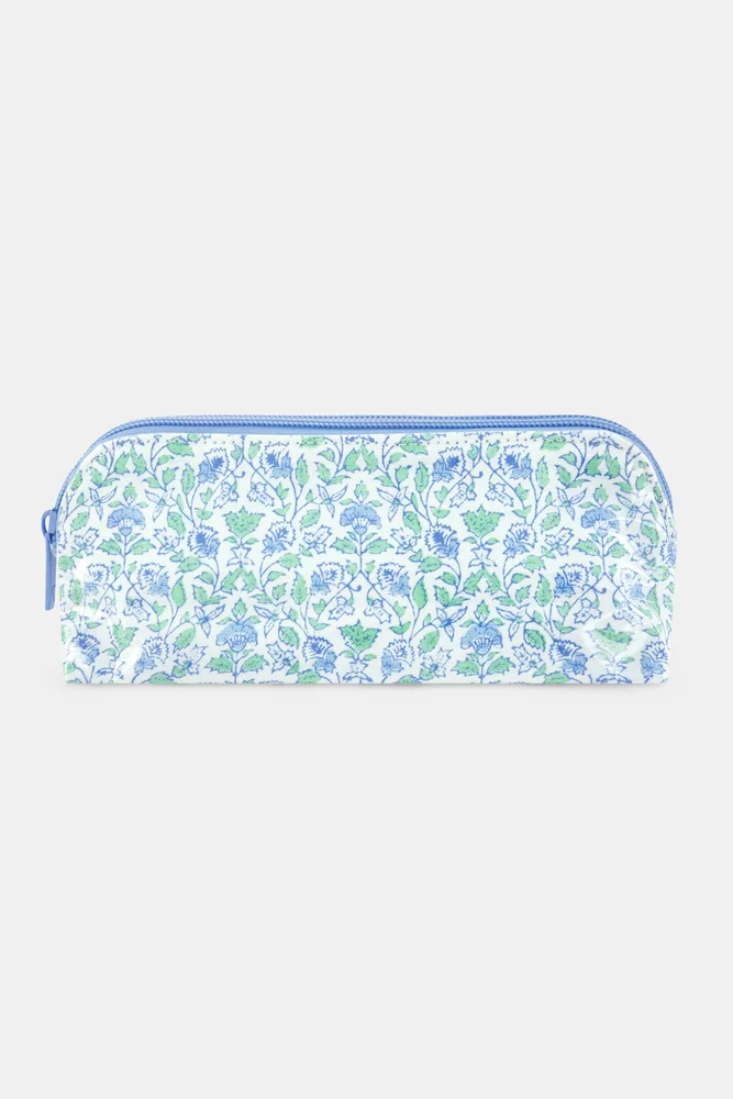 Garden Gate Floral Makeup Bag