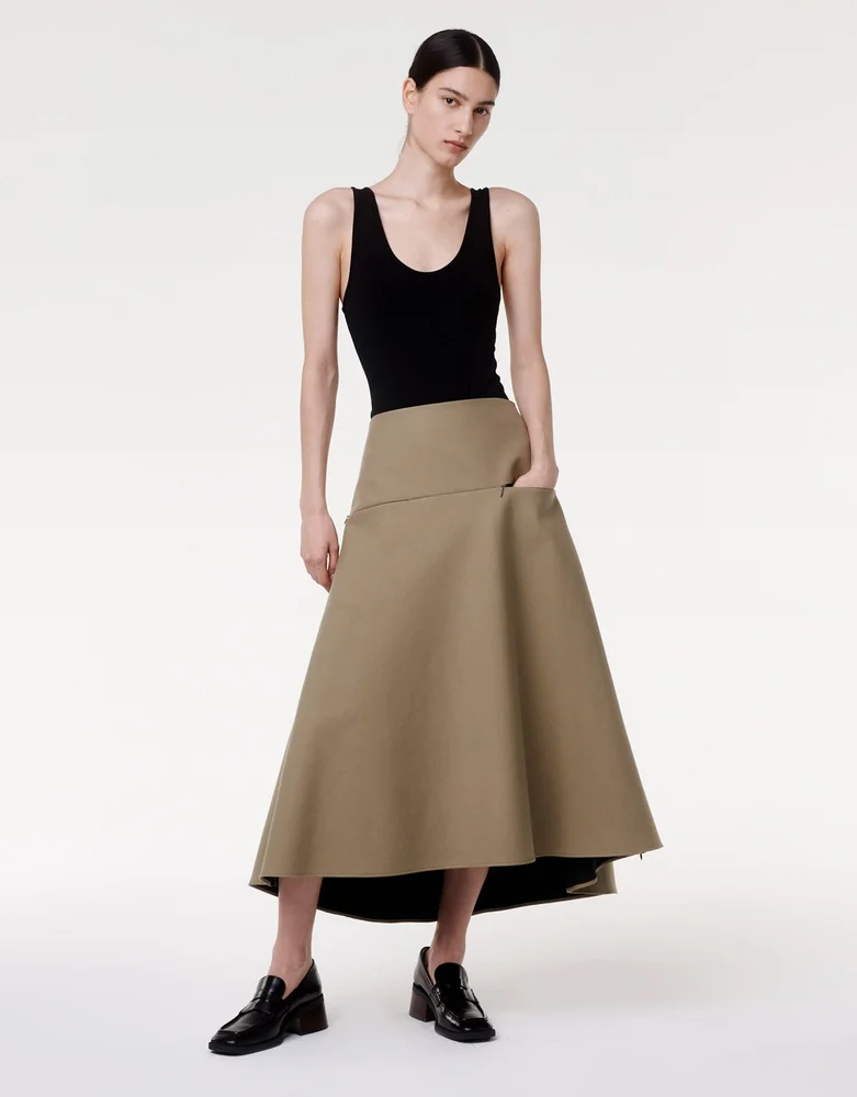 Contrast A Line Skirt - Resale