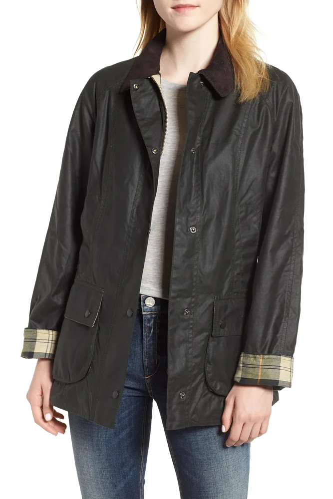 Beadnell Waxed Cotton Jacket (Olive)