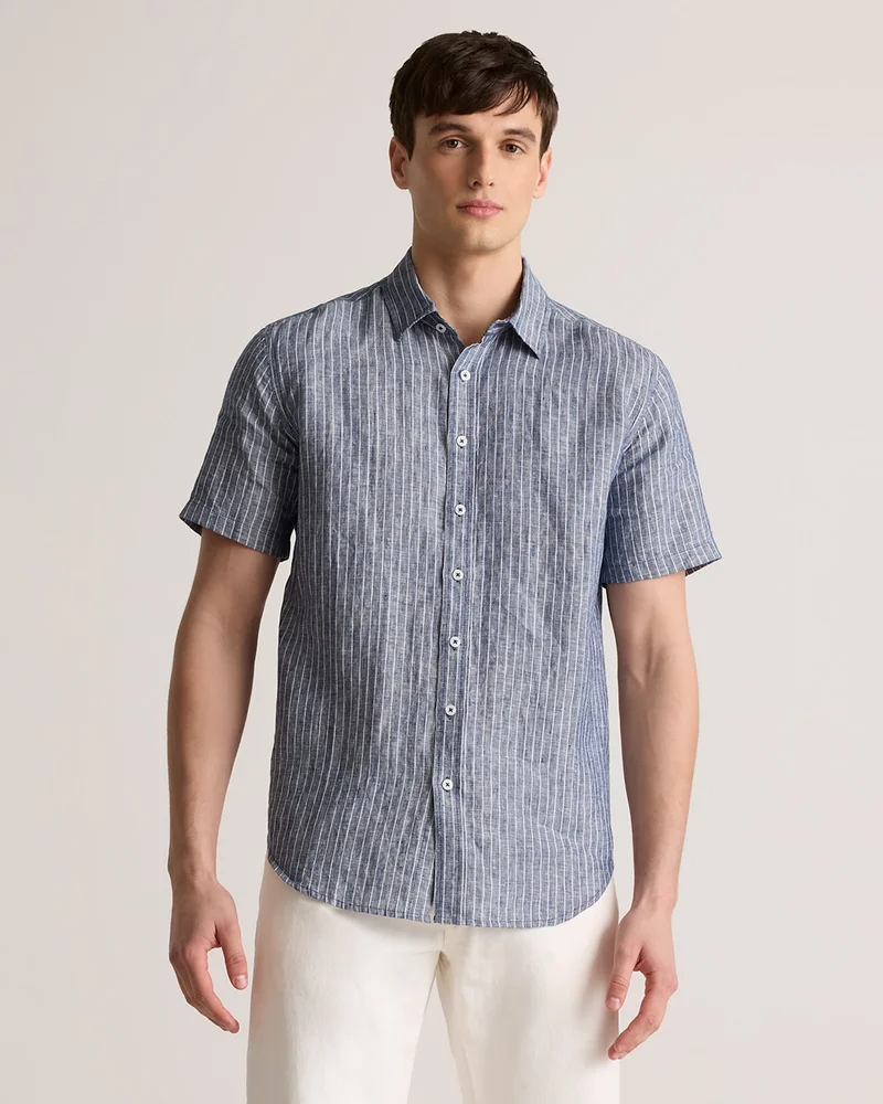 100% European Linen Relaxed Short Sleeve Shirt