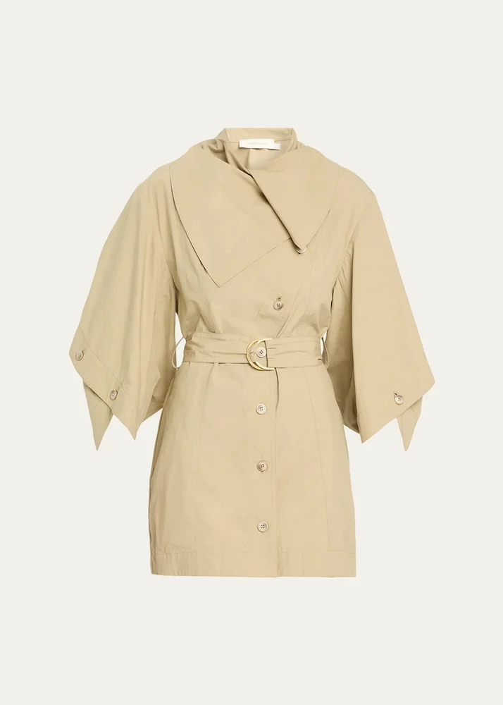 Valiant Utility Cotton Belted Mini Dress