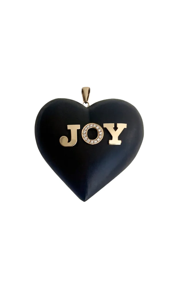 14K Yellow Gold Ebony Pendant