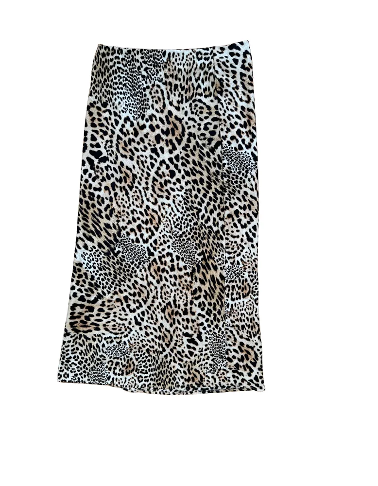 Zara - Cheetah Print Midi Skirt - Size XS