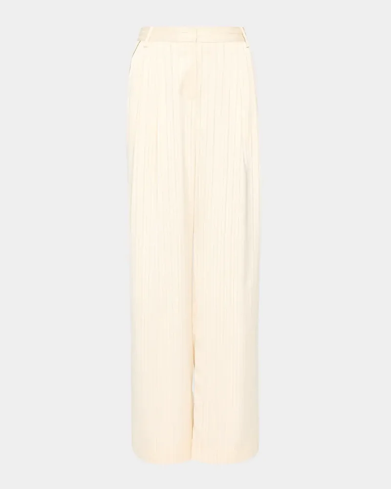 Jasmine Pinstriped Wide-Leg Trousers