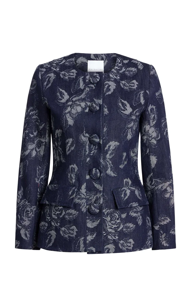 Savane Floral Denim Jacket Top