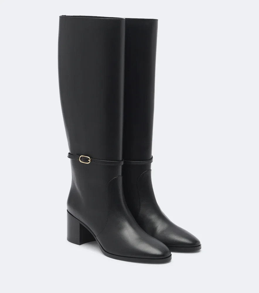 Cotswold leather knee-high boots