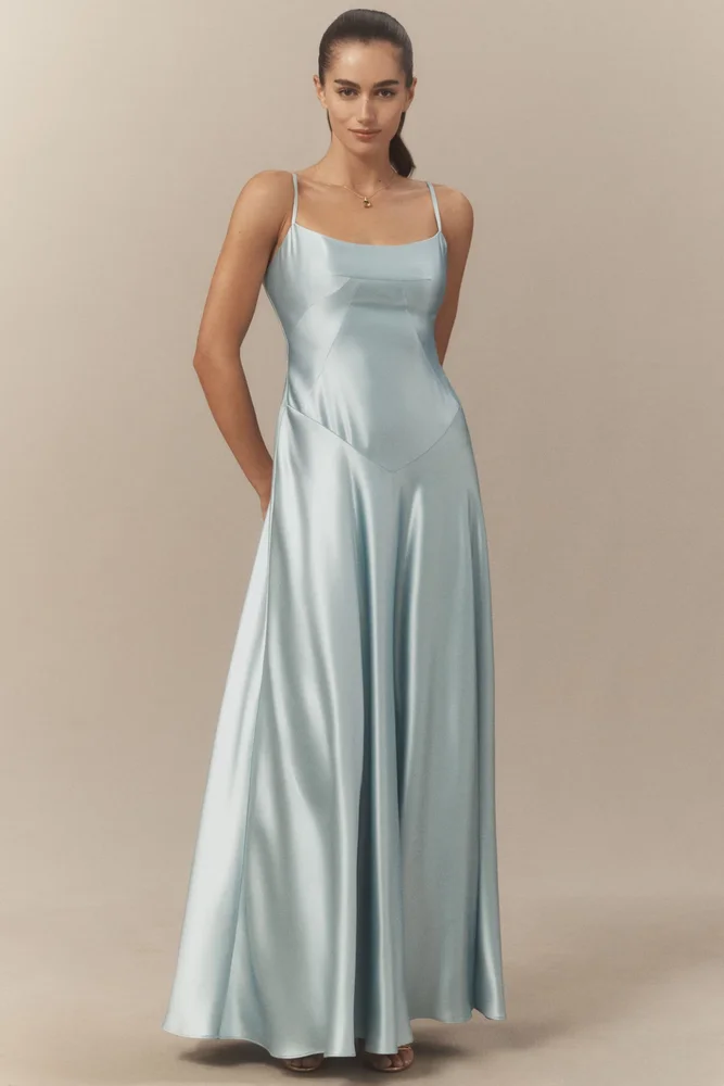 Emmy Satin Corset Maxi Dress