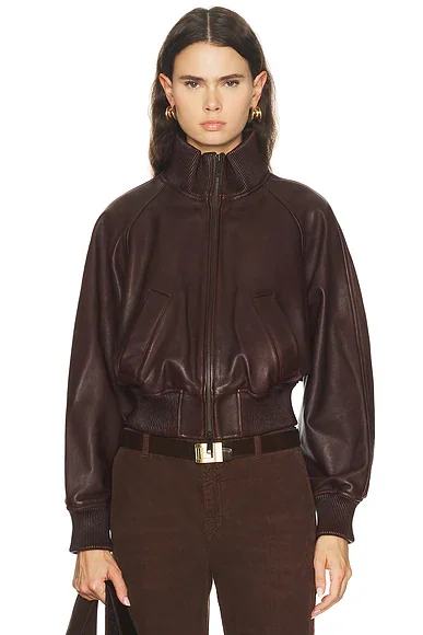Leather Bomber Jacket