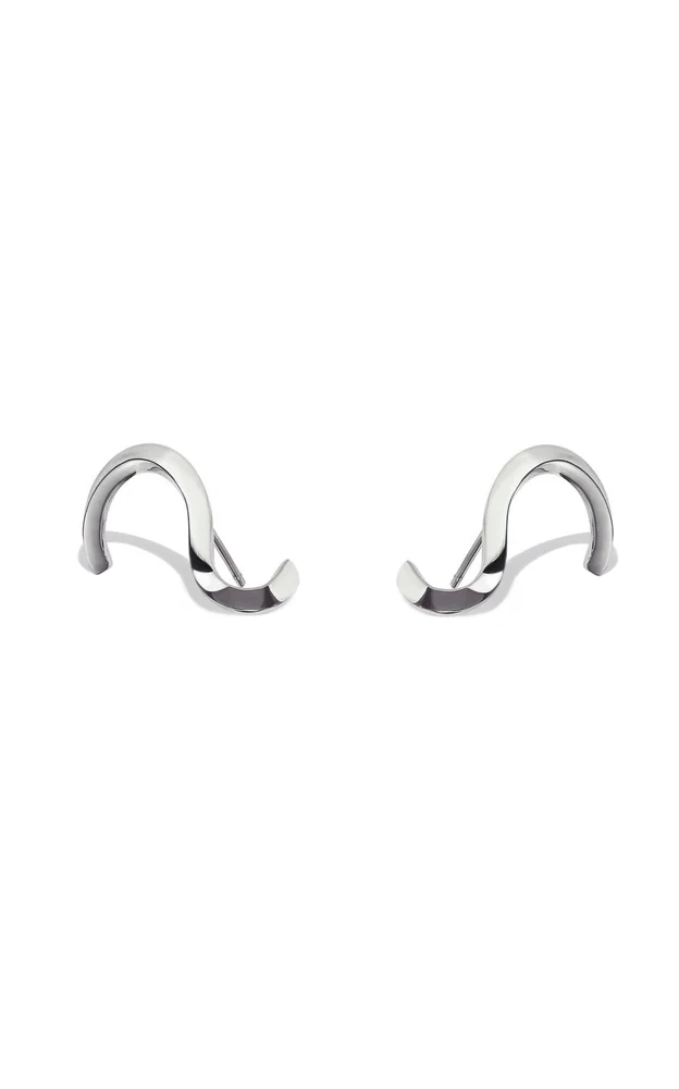Trace 18K White Gold Earrings