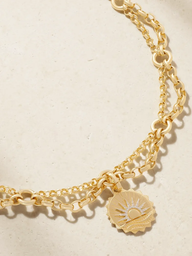 New Beginnings 18-karat gold diamond necklace
