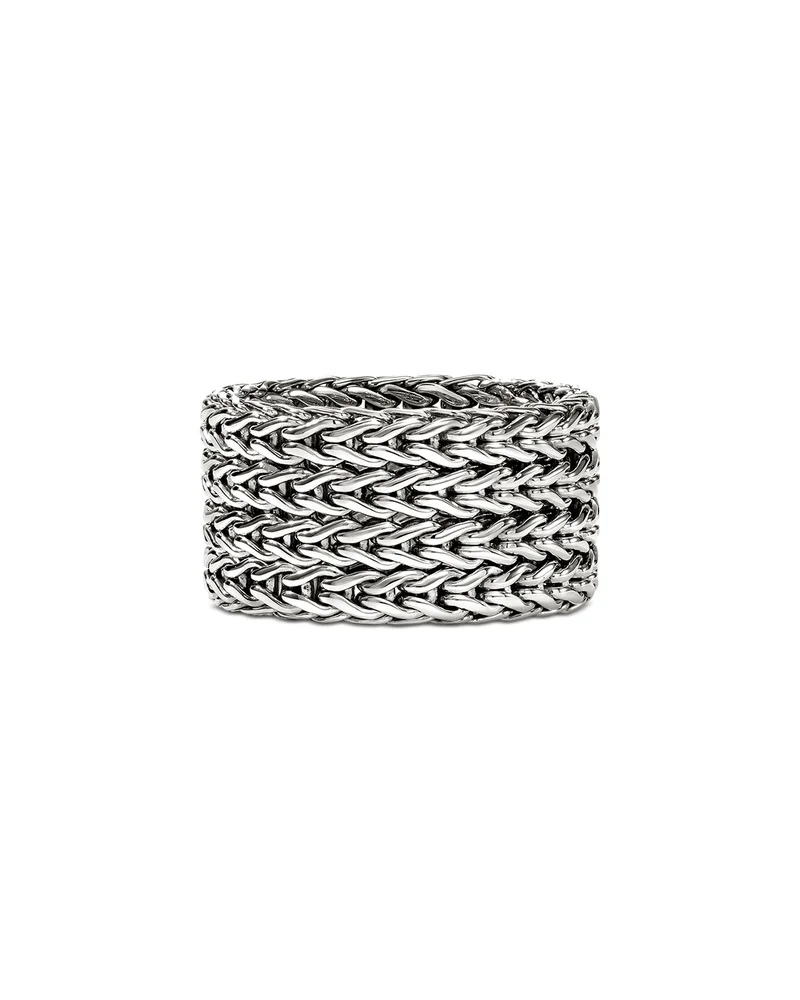Icon Sterling Silver Link Chain Ring, 12mm