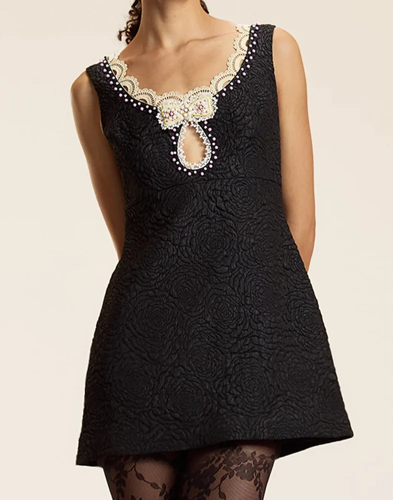Petit Four Lace Trim Dress