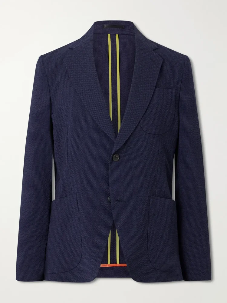 Wool-Blend Seersucker Suit Jacket
