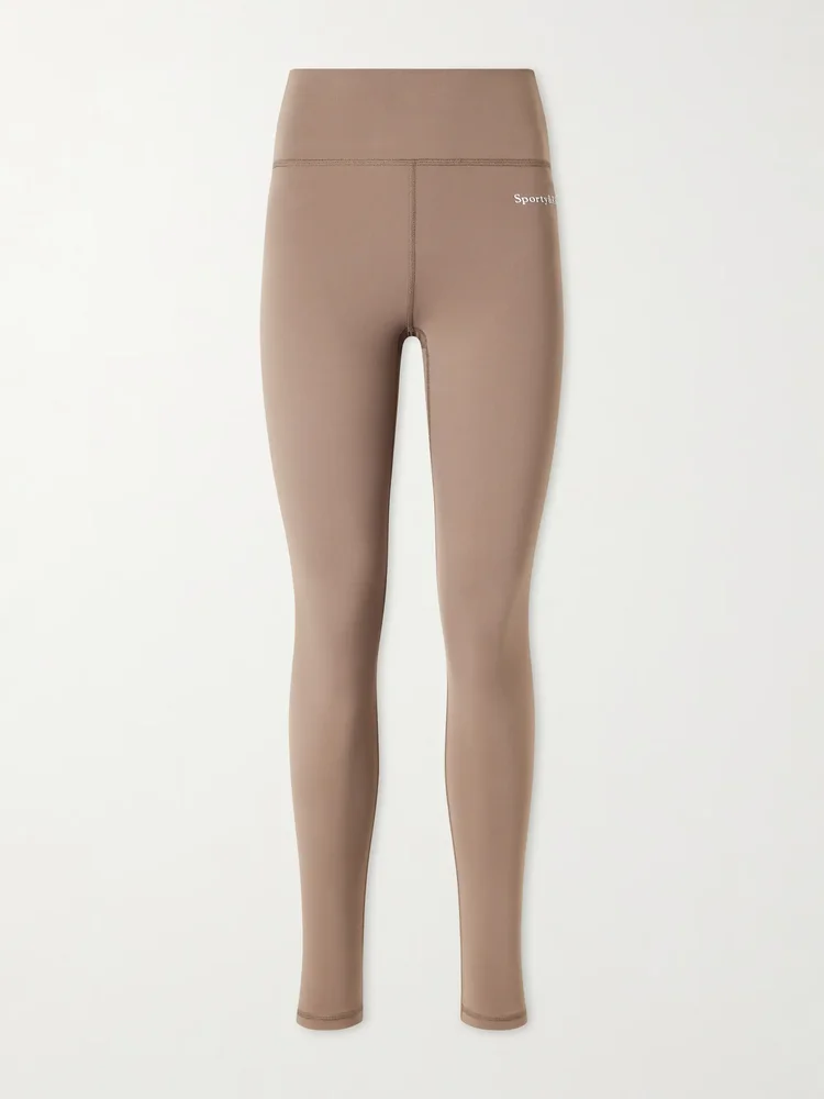 Logo-Print Stretch-Jersey High-Rise Leggings