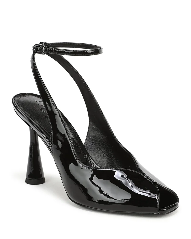 Women's Esme Patent Leather Peep Toe Heels
