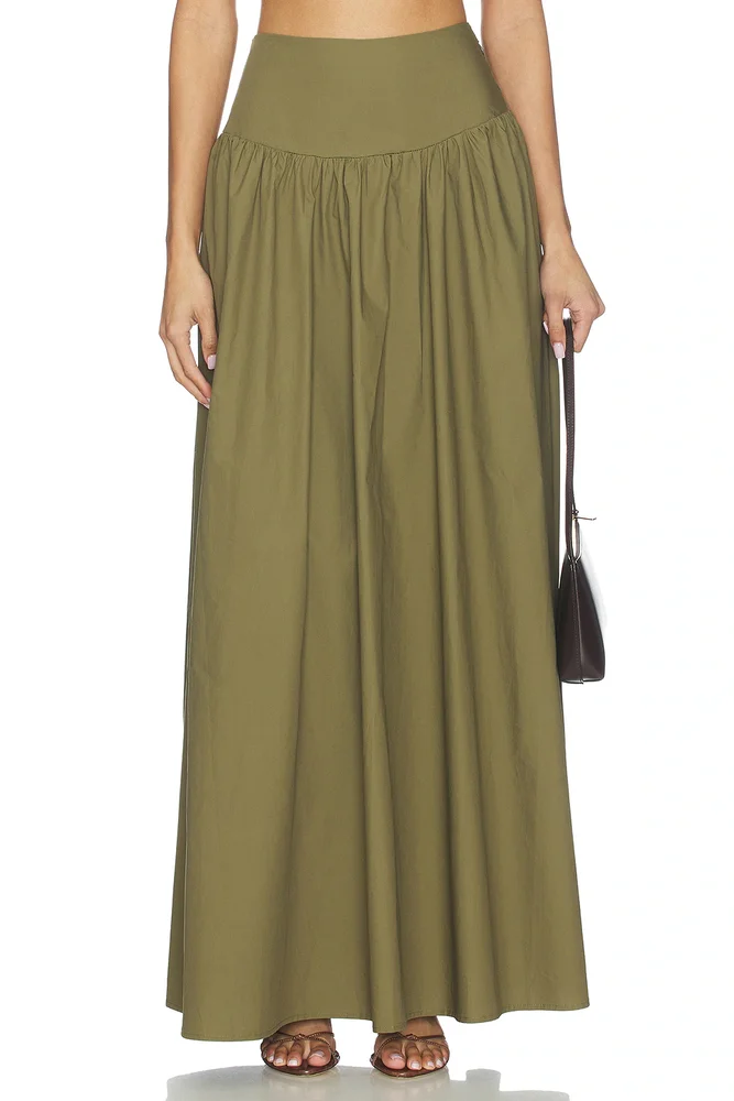 Poplin Drop Waist Skirt