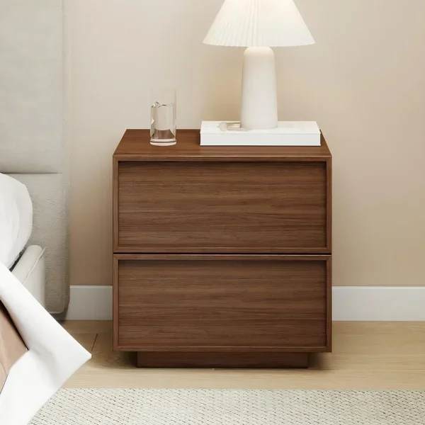 18.9-inch W Wooden Nightstand with 2 Drawers