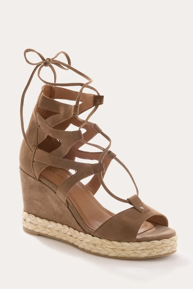 Devon Lace Up Espadrille Wedge