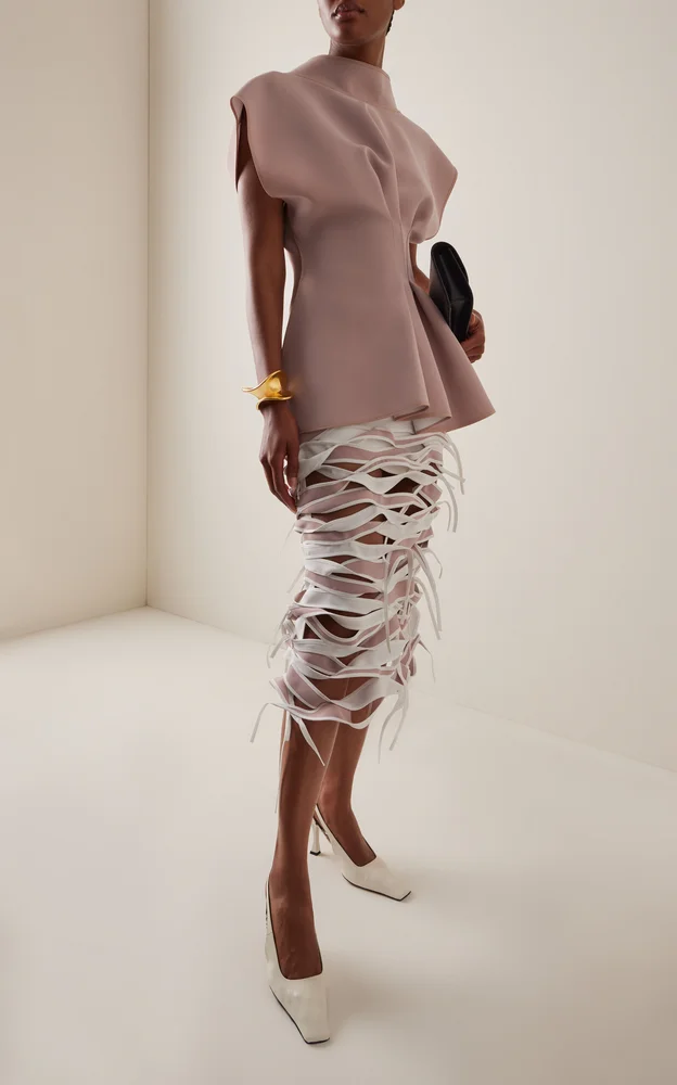 Flicker Cutout Midi Skirt