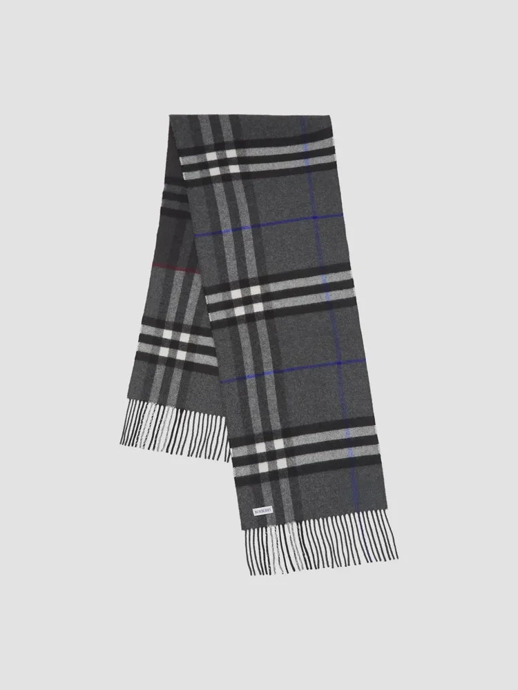 Check Cashmere Scarf