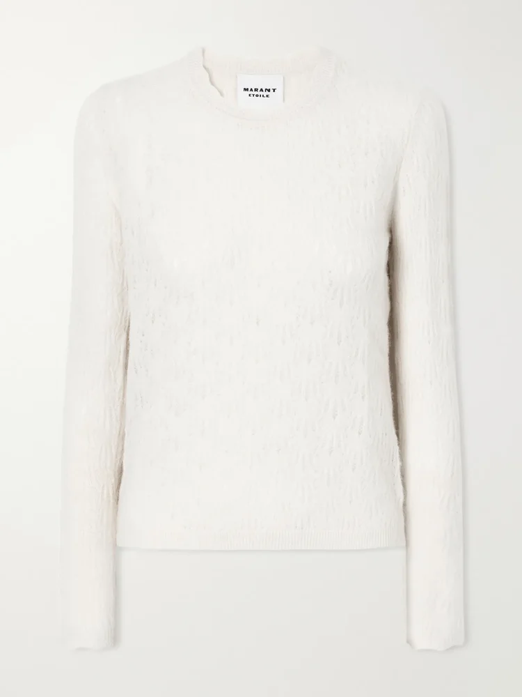 Obeline wool-blend chrochet sweater