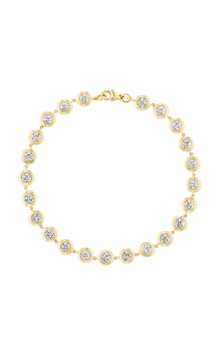 Double Bubble 18K Yellow Gold Diamond Tennis Bracelet