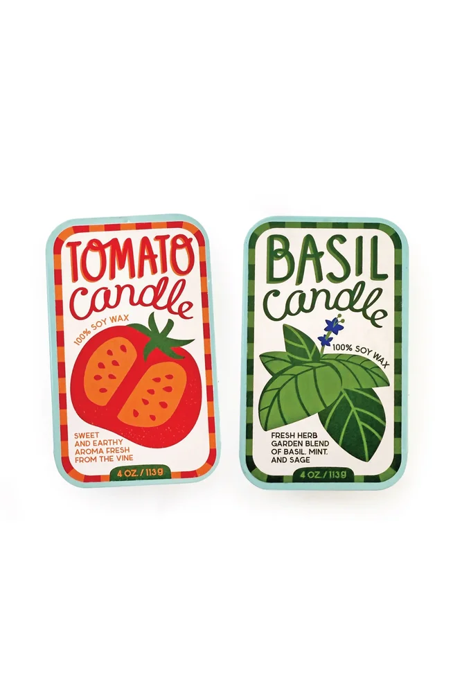 Tomato & Basil Candle Set of 2