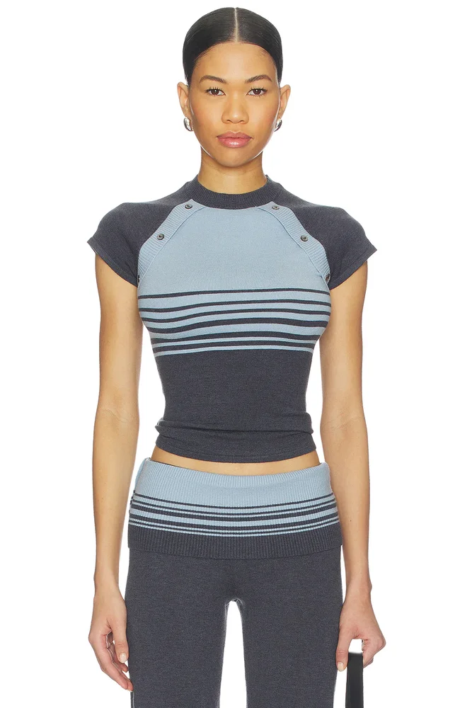 Shore Cloud Knit Short Sleeve Top