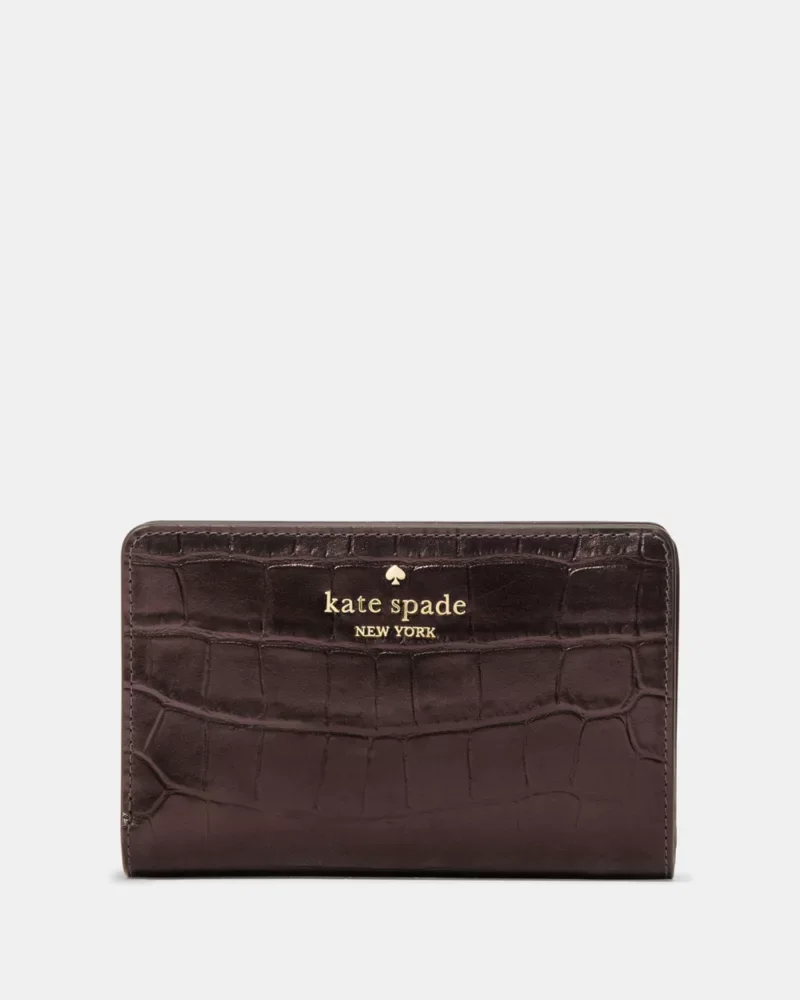 Madison Croc Embossed Medium Bifold Wallet